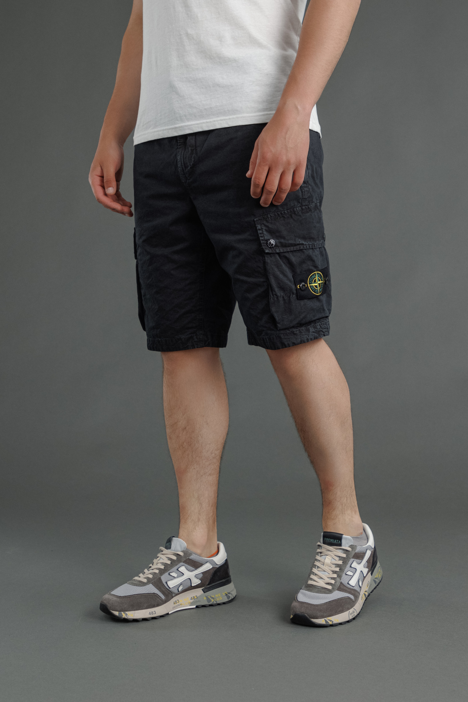 Чоловічі шорти STONE ISLAND 15L100019-S00WA V0129, колір чорний