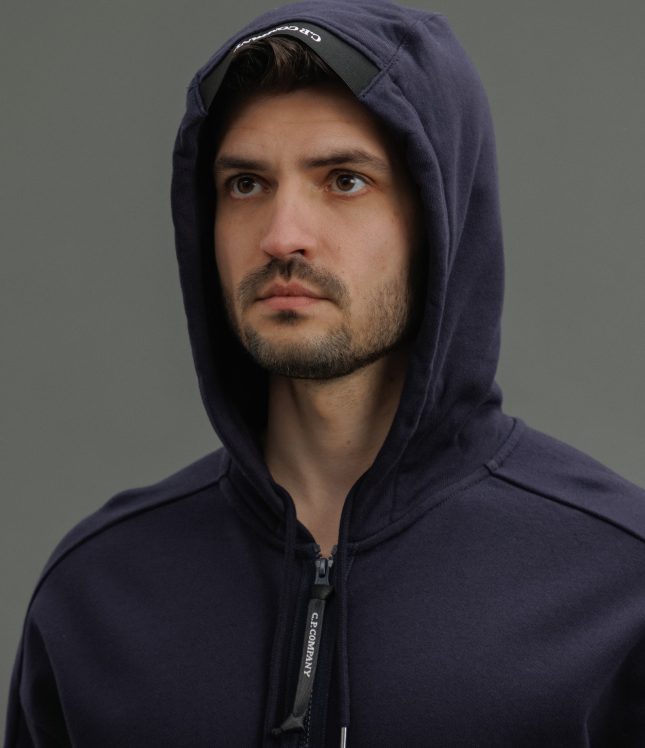 Чоловіче худі C.P. COMPANY CMSS400A 005086W COL:888, колір синій | Ціна 14499 грн, фото 3