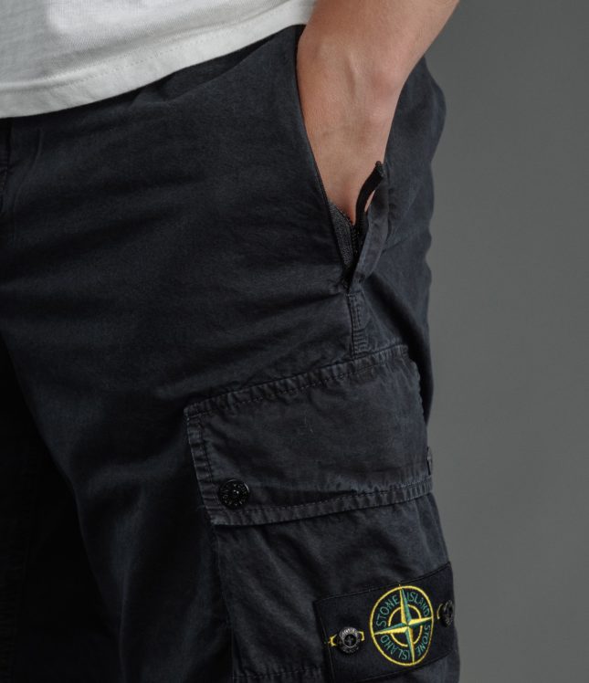 Чоловічі шорти STONE ISLAND 15L100019-S00WA V0129, колір чорний | Ціна 17999 грн, фото 4