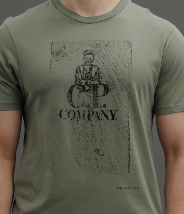 Чоловіча футболка C.P. COMPANY CMTS287A 005431G COL:627, колір зелений | Ціна 5499 грн, фото 3