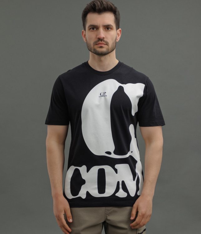 Чоловіча футболка C.P. COMPANY CMTS144A 006586W COL:999, колір чорний | Ціна 5499 грн, фото 2