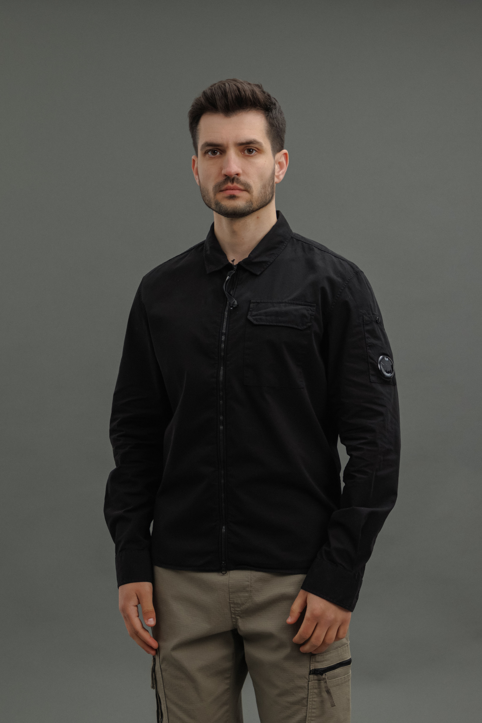 Чоловічий оверширт C.P. COMPANY CMOS705A 110143G COL:999, колір чорний