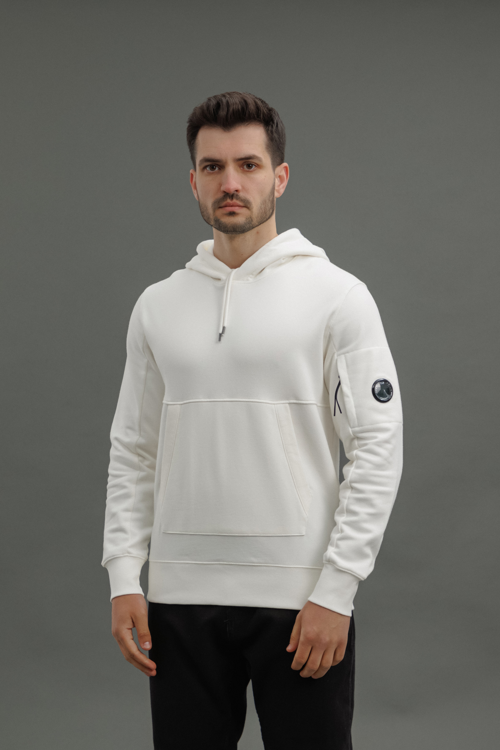 Чоловіче худі C.P. COMPANY CMSS023A 005086W COL:103, колір білий