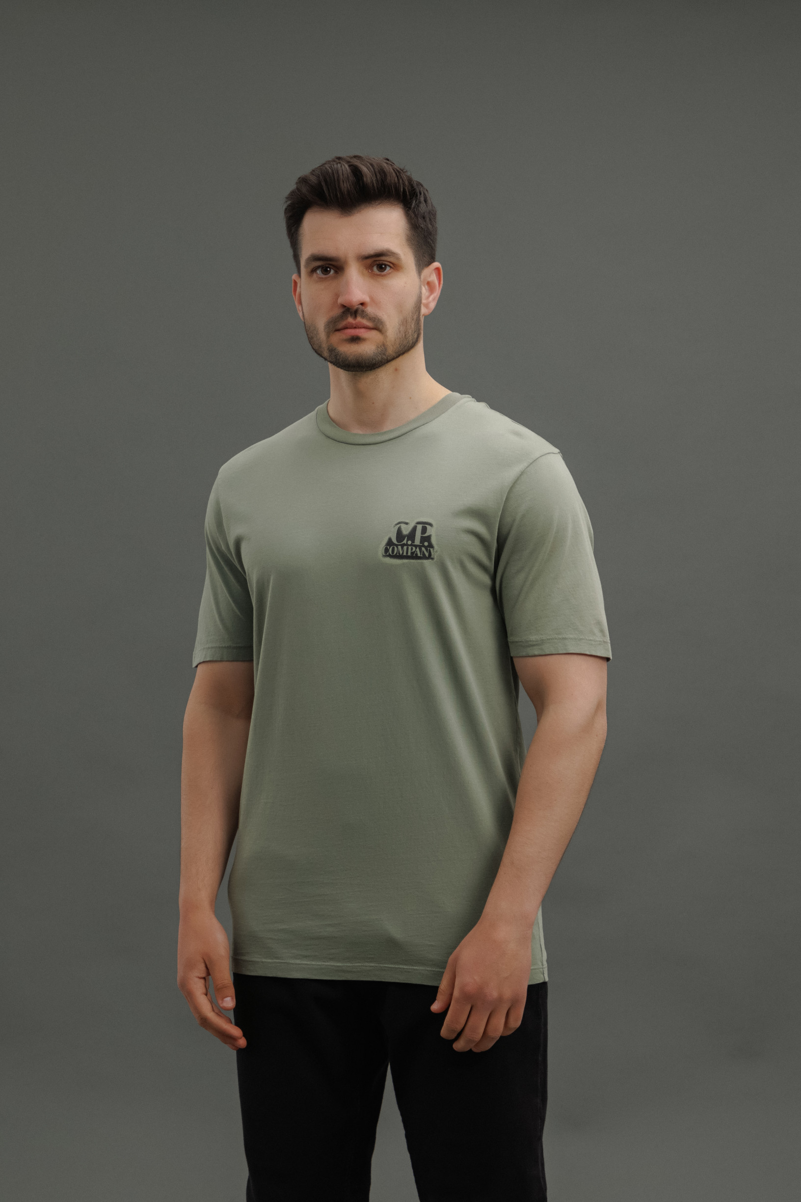 Чоловіча футболка C.P. COMPANY CMTS286A 005431G COL:627, колір зелений