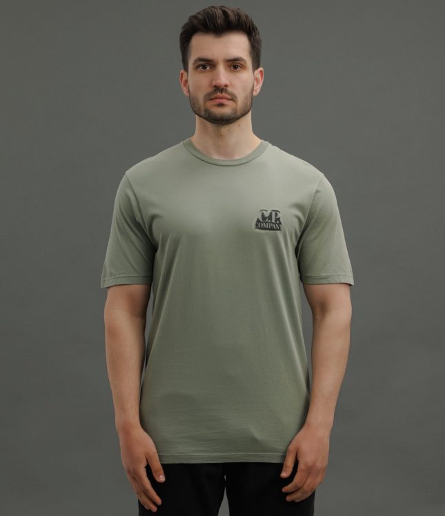 Чоловіча футболка C.P. COMPANY CMTS286A 005431G COL:627, колір зелений | Ціна 5499 грн, фото 2