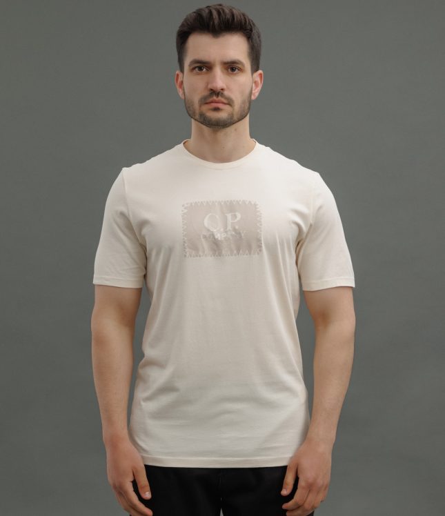 Чоловіча футболка C.P. COMPANY CMTS042A 005100W COL:402, колір бежевий | Ціна 4999 грн, фото 2