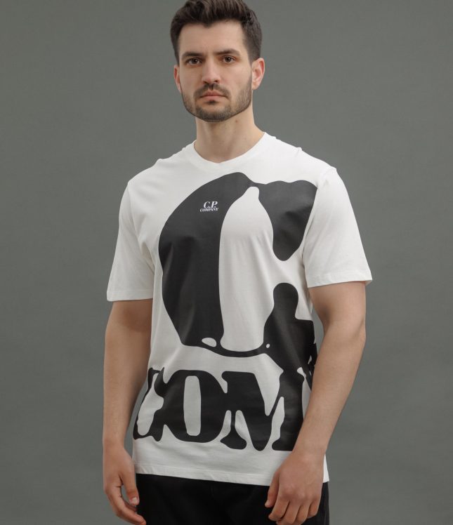 Чоловіча футболка C.P. COMPANY CMTS144A 006586W COL:103, колір білий | Ціна 5499 грн, фото 1