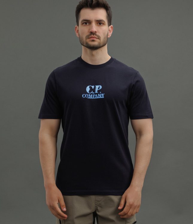 Чоловіча футболка C.P. COMPANY CMTS143A 006586W COL:888, колір синій | Ціна 5499 грн, фото 2
