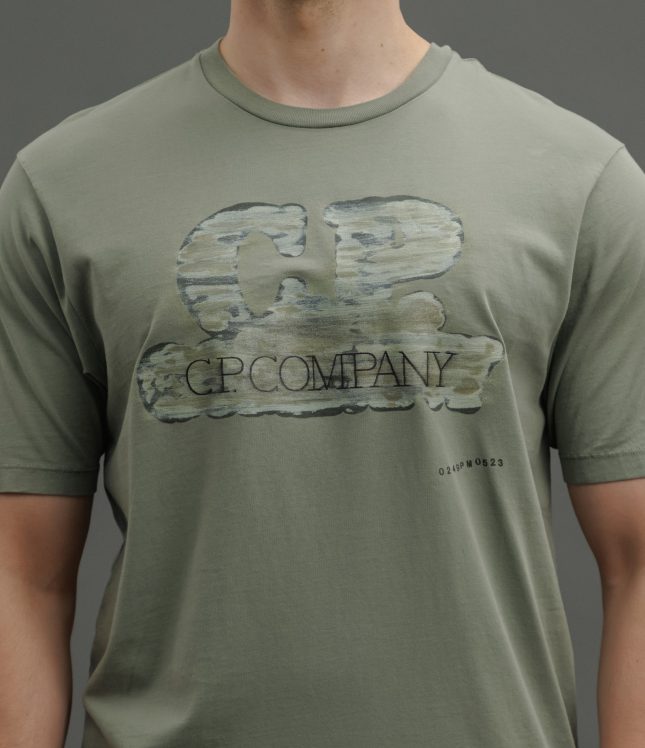 Чоловіча футболка C.P. COMPANY CMTS299A 005431G COL:627, колір зелений | Ціна 5499 грн, фото 3