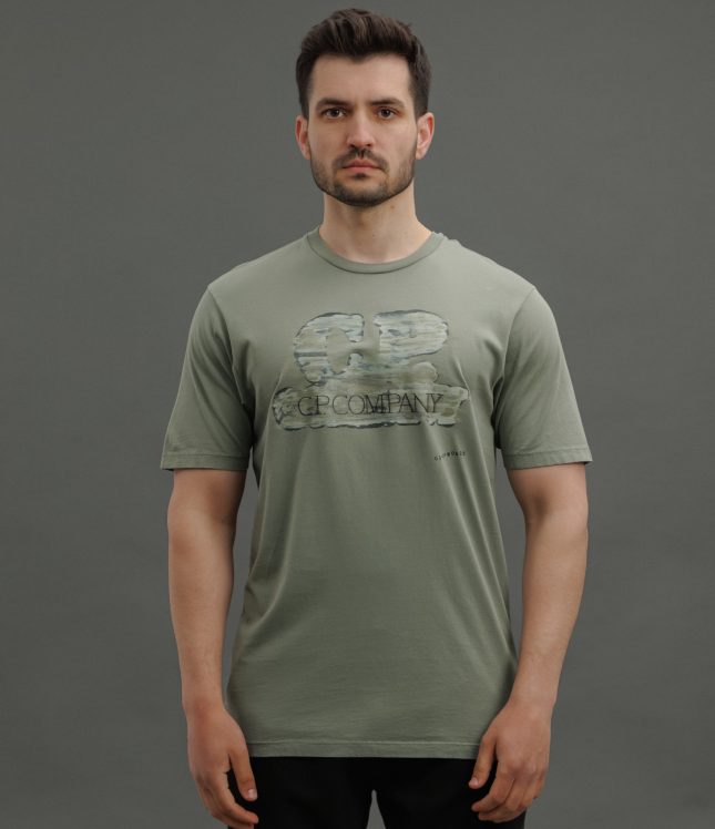Чоловіча футболка C.P. COMPANY CMTS299A 005431G COL:627, колір зелений | Ціна 5499 грн, фото 2