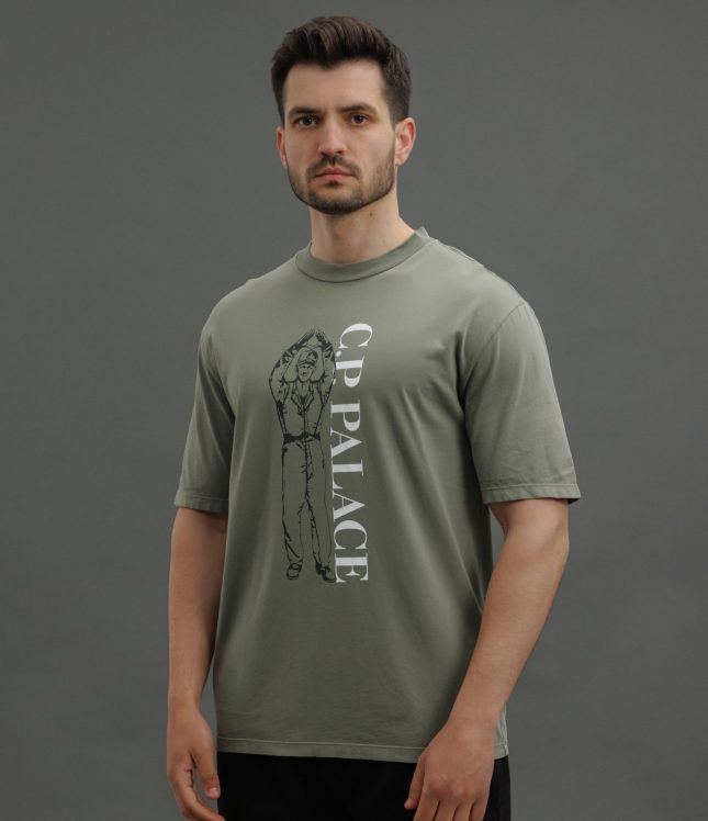 Чоловіча футболка C.P. COMPANY CSTS013A 005431O COL:651, колір зелений | Ціна 5499 грн, фото 1