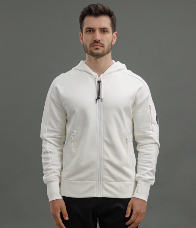 Чоловіче худі C.P. COMPANY CMSS400A 005086W COL:103, колір білий | Ціна 13999 грн, фото 2