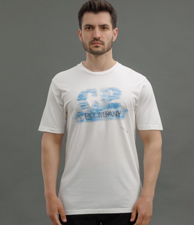 Чоловіча футболка C.P. COMPANY CMTS299A 005431G COL:103, колір білий | Ціна 5499 грн, фото 2
