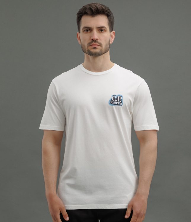 Чоловіча футболка C.P. COMPANY CMTS286A 005431G COL:103, колір білий | Ціна 5499 грн, фото 2