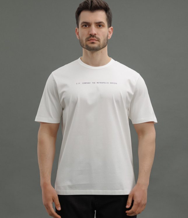 Чоловіча футболка C.P. COMPANY CLTS043A 006370W COL:101, колір білий | Ціна 5499 грн, фото 2