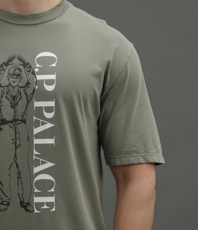 Чоловіча футболка C.P. COMPANY CSTS013A 005431O COL:651, колір зелений | Ціна 5499 грн, фото 4