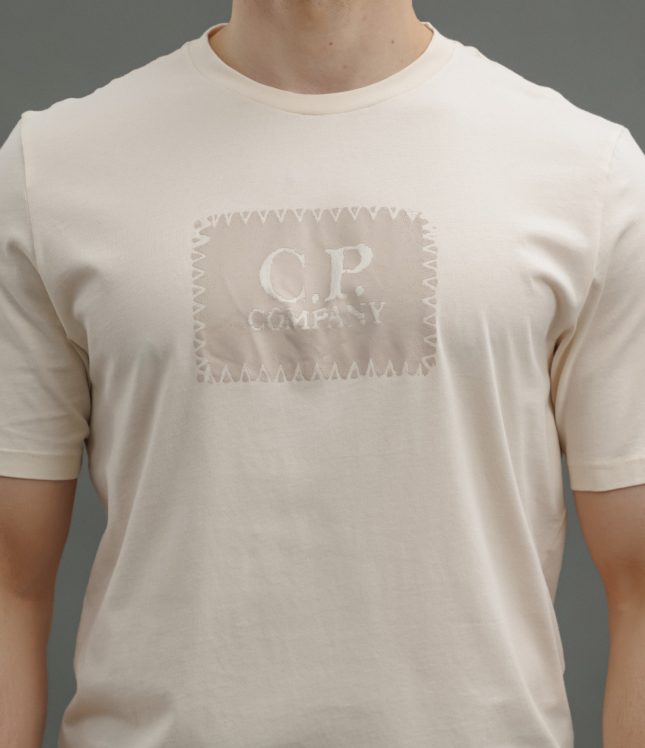 Чоловіча футболка C.P. COMPANY CMTS042A 005100W COL:402, колір бежевий | Ціна 4999 грн, фото 3