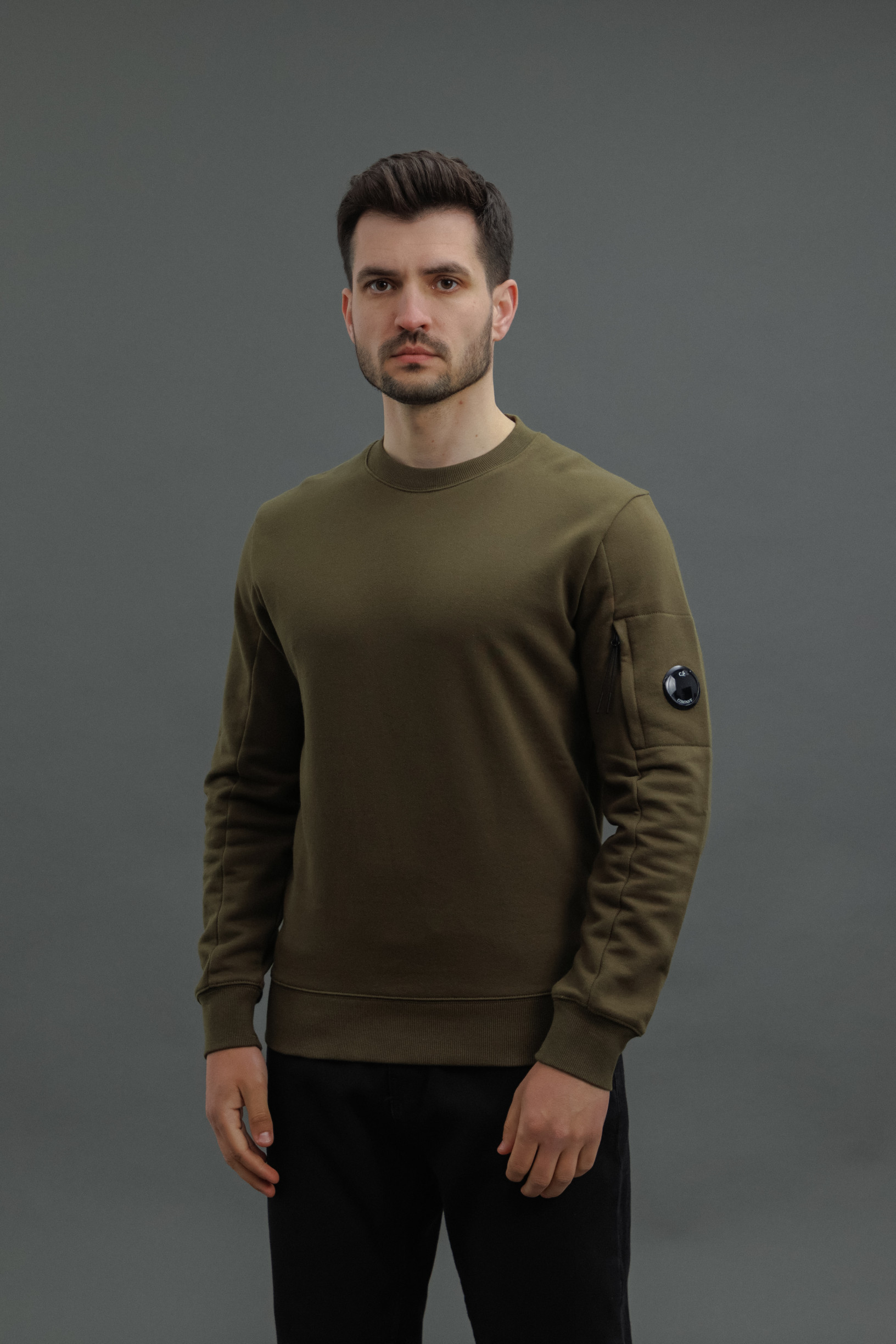 Чоловічий світшот C.P. COMPANY CMSS022A 005086W COL:683, колір зелений