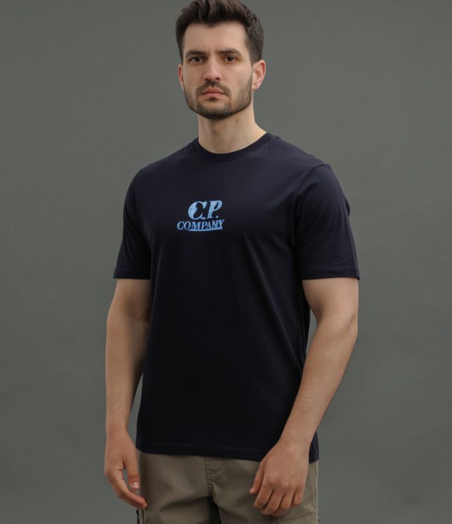 Чоловіча футболка C.P. COMPANY CMTS143A 006586W COL:888, колір синій | Ціна 5499 грн, фото 1