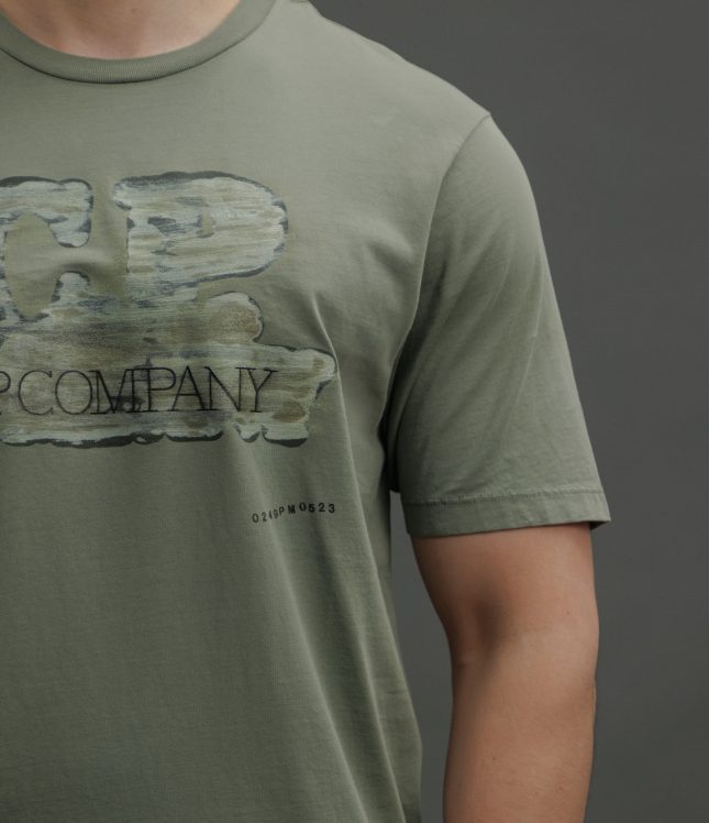 Чоловіча футболка C.P. COMPANY CMTS299A 005431G COL:627, колір зелений | Ціна 5499 грн, фото 4