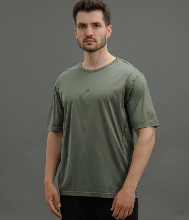 Чоловіча футболка C.P. COMPANY CMTS242A 110075W COL:627, колір зелений | Ціна 5499 грн, фото 1