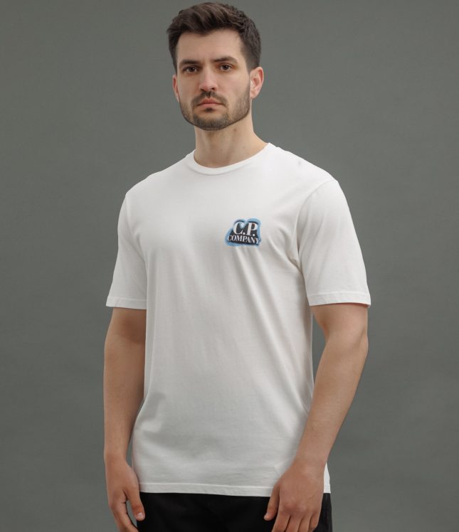 Чоловіча футболка C.P. COMPANY CMTS286A 005431G COL:103, колір білий | Ціна 5499 грн, фото 1
