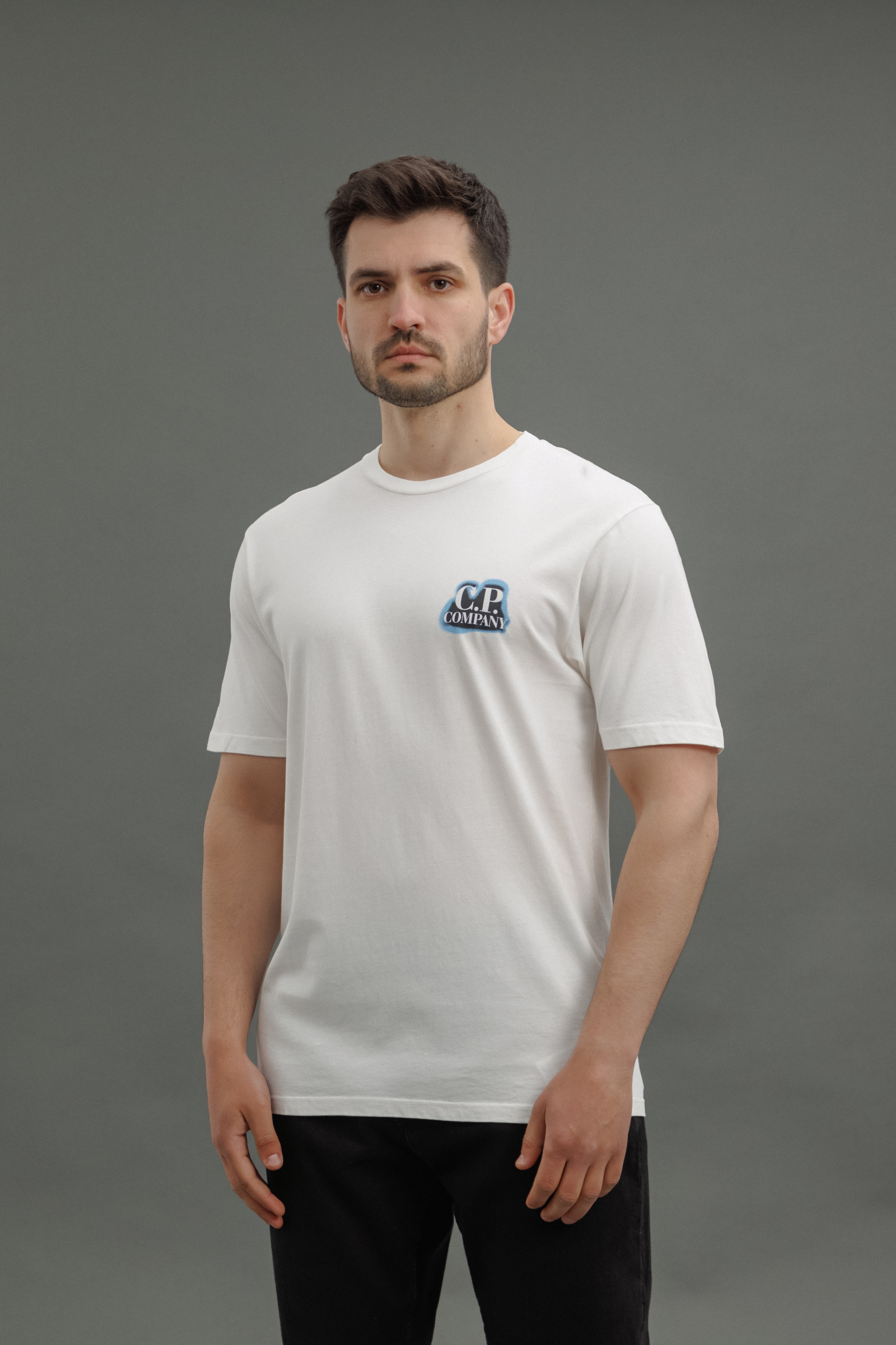 Чоловіча футболка C.P. COMPANY CMTS286A 005431G COL:103, колір білий