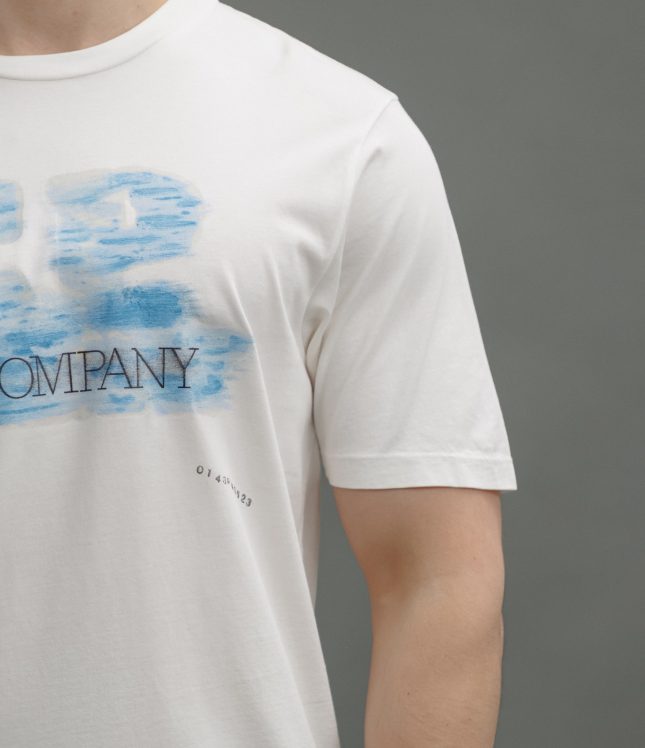 Чоловіча футболка C.P. COMPANY CMTS299A 005431G COL:103, колір білий | Ціна 5499 грн, фото 4