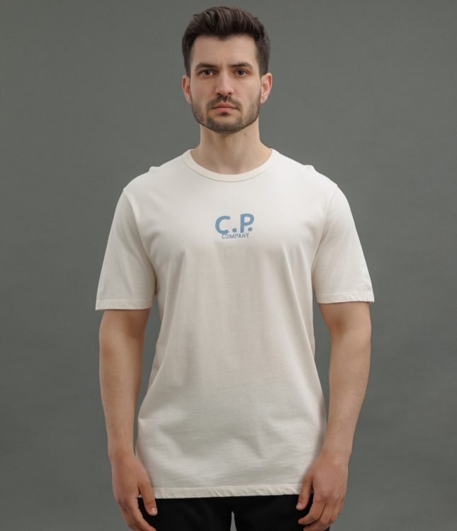 Чоловіча футболка C.P. COMPANY CMTS275A 110094W COL:402, колір бежевий | Ціна 5499 грн, фото 2