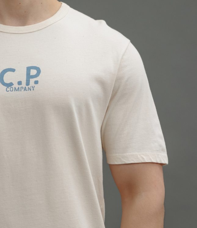 Чоловіча футболка C.P. COMPANY CMTS275A 110094W COL:402, колір бежевий | Ціна 5499 грн, фото 4