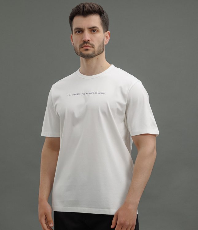 Чоловіча футболка C.P. COMPANY CLTS043A 006370W COL:101, колір білий | Ціна 5499 грн, фото 1