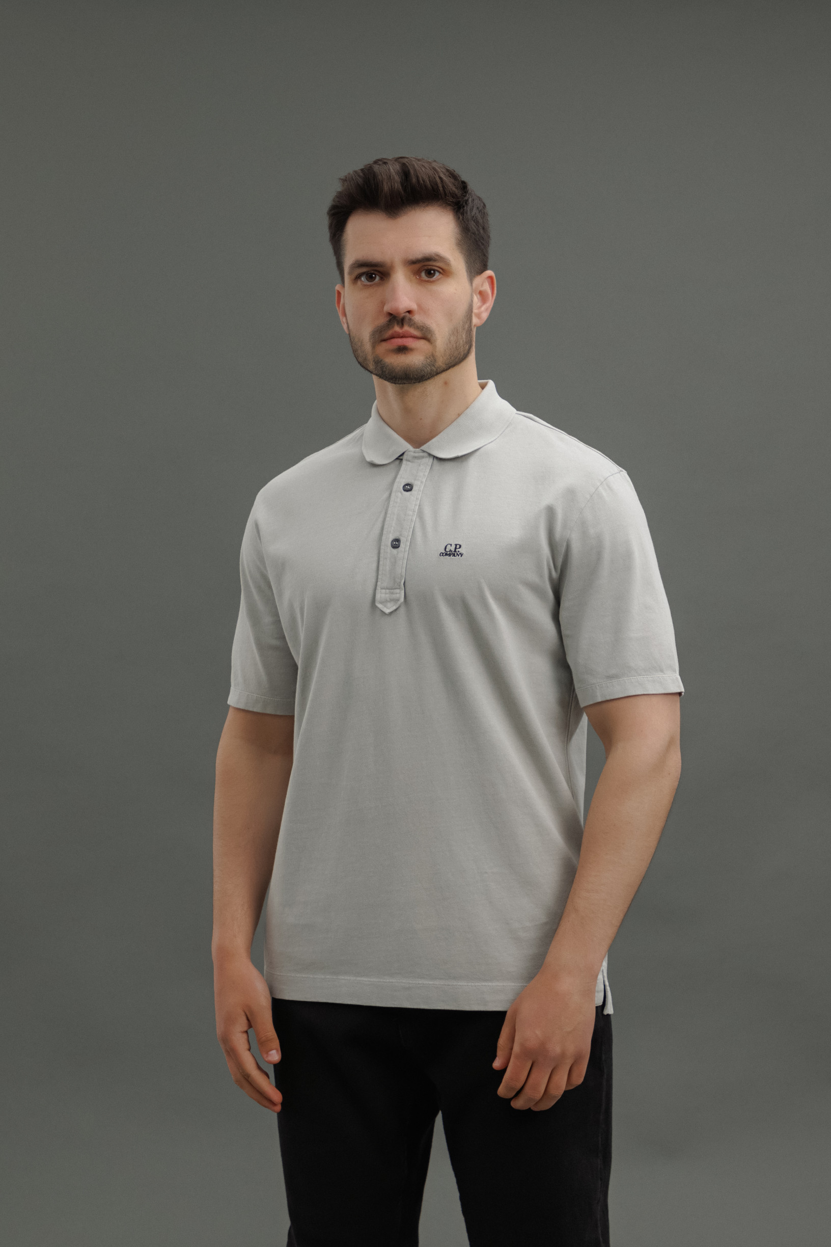 Чоловіча футболка C.P. COMPANY CMPL216A 0060570 COL:913, колір сірий