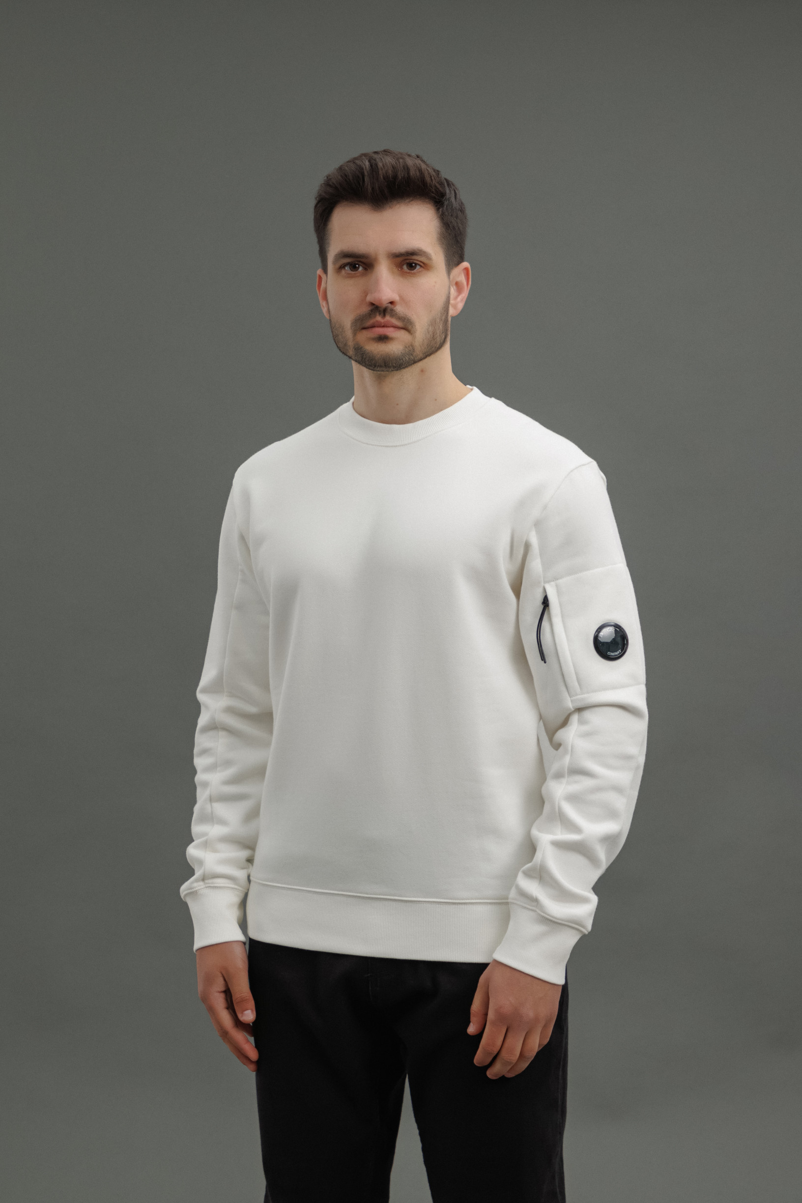 Чоловічий світшот C.P. COMPANY CMSS022A 005086W COL:103, колір білий