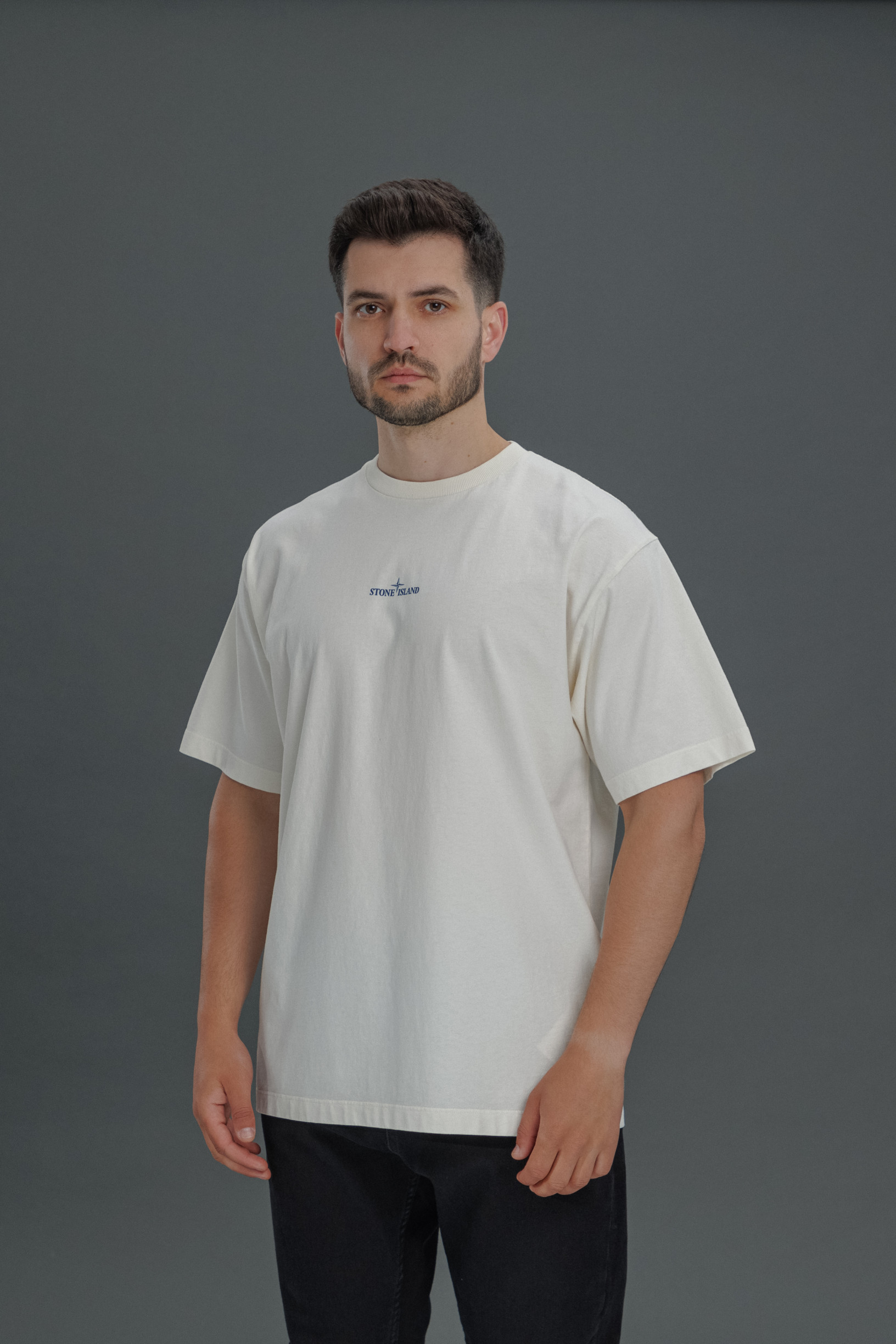 Чоловіча футболка STONE ISLAND 1521002RC-S0153 V0093, колір бежевий