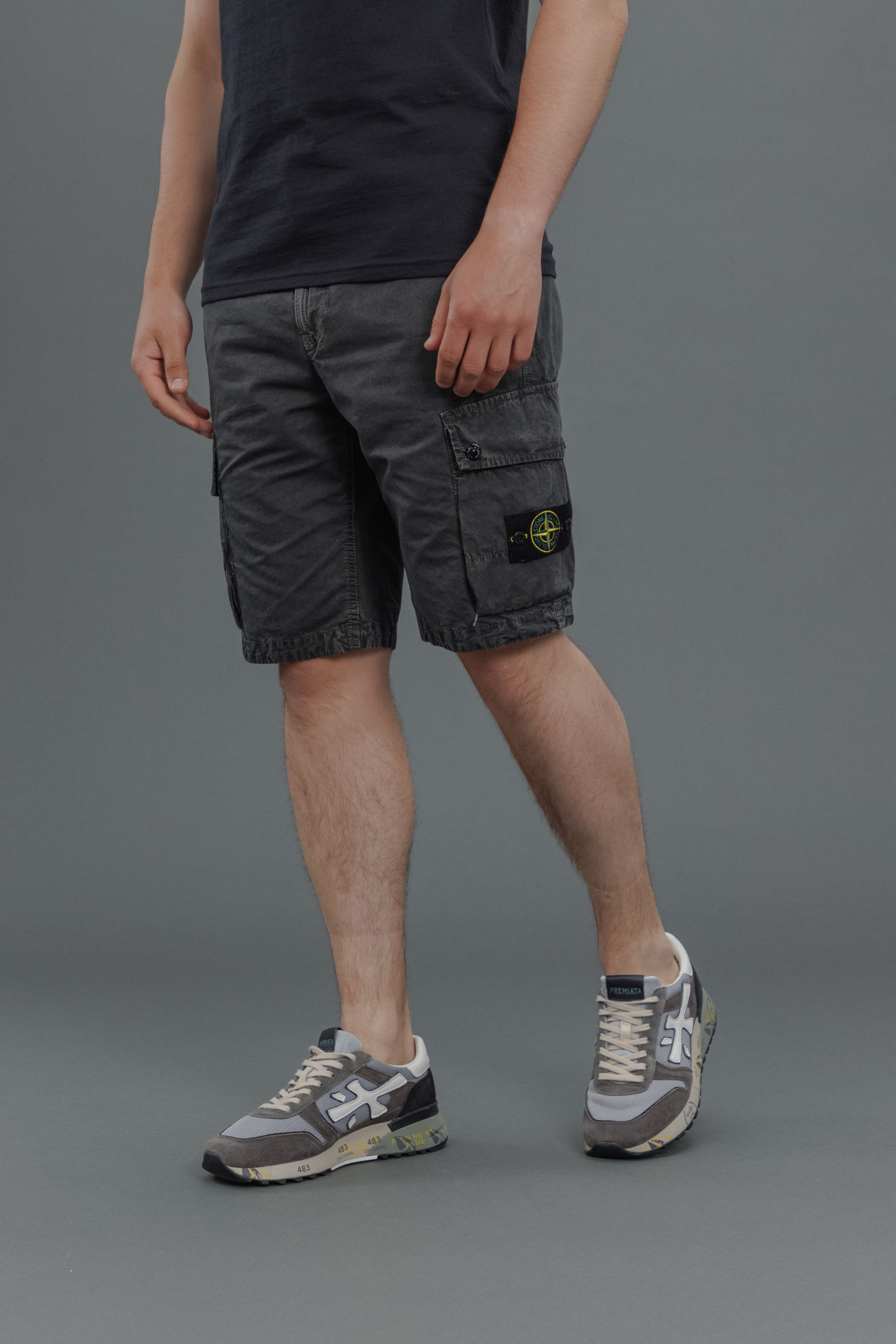 Чоловічі шорти STONE ISLAND 15L100011-S00WA V0165, колір сірий