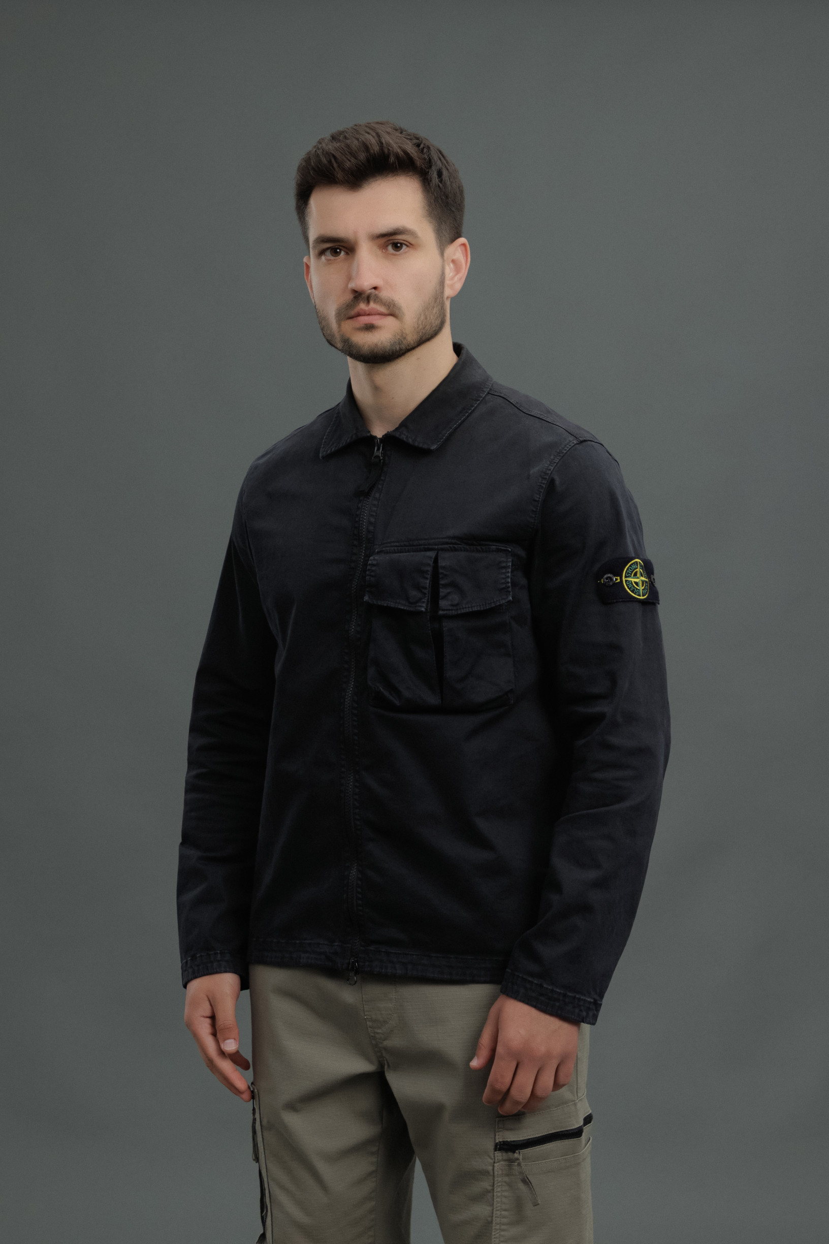 Чоловічий оверширт STONE ISLAND 1510304 V0129, колір чорний