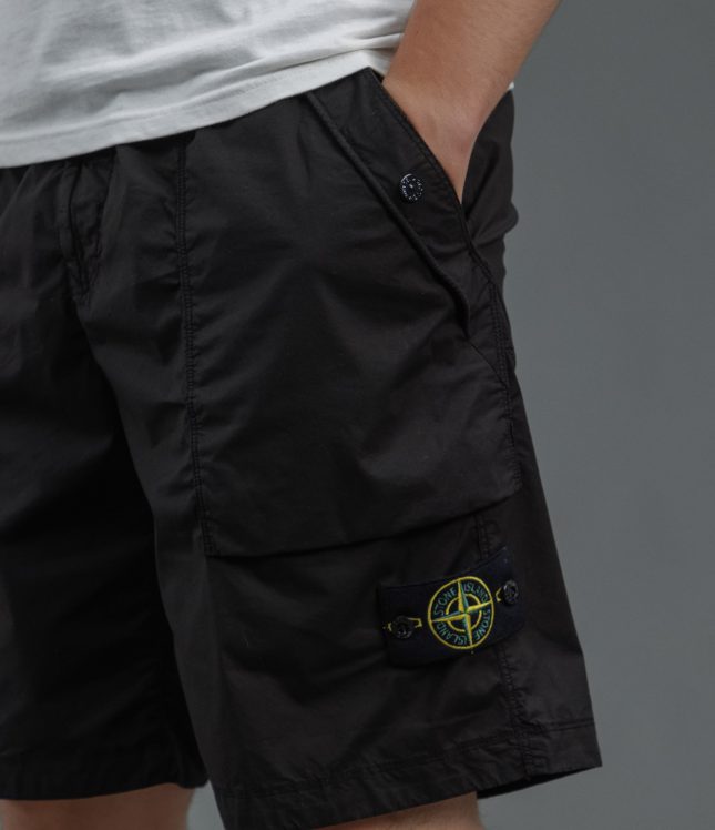 Чоловічі шорти STONE ISLAND 15L100009-S0003 V0029, колір чорний | Ціна 13499 грн, фото 4