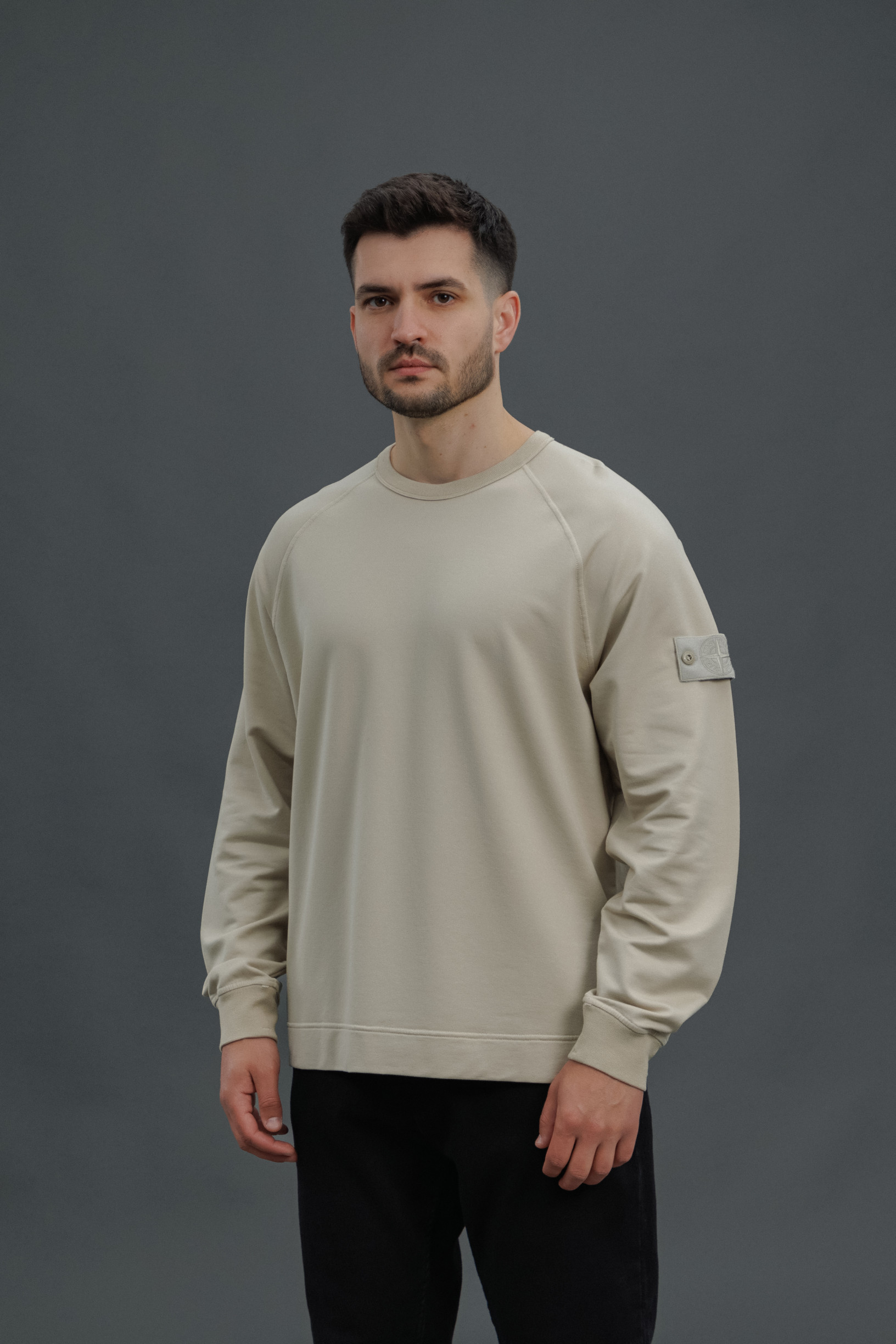 Чоловічий світшот STONE ISLAND 15610011-S00F3 V0090, колір бежевий