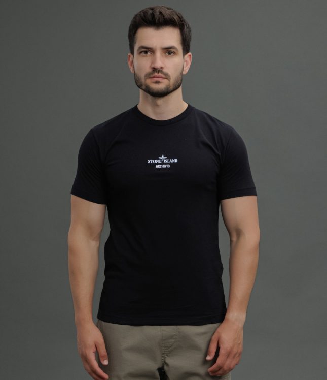 Чоловіча футболка STONE ISLAND ARCHIVIO LINO WATRO 152NS91 V0029, колір чорний | Ціна 11499 грн, фото 2