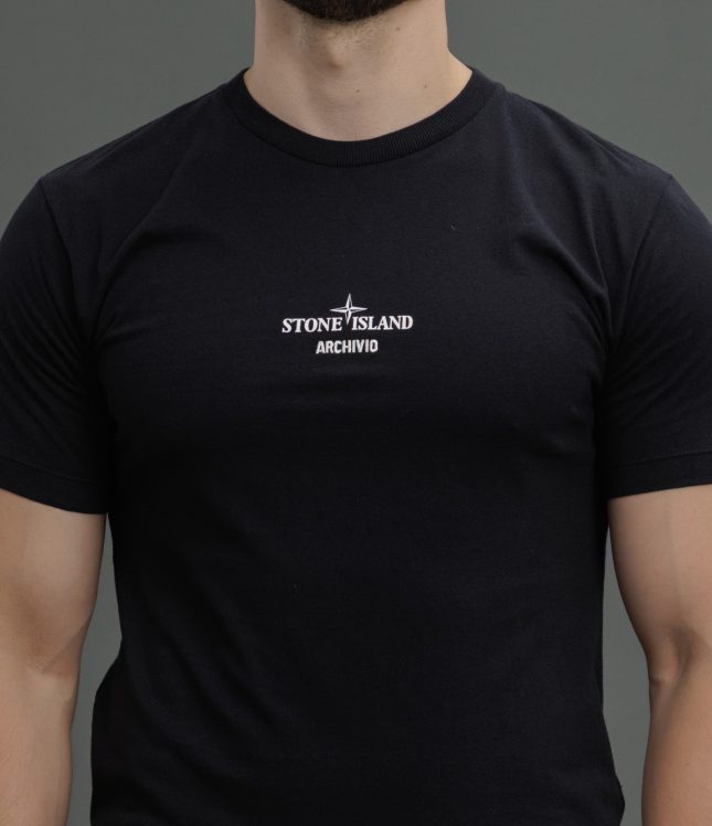 Чоловіча футболка STONE ISLAND ARCHIVIO LINO WATRO 152NS91 V0029, колір чорний | Ціна 11499 грн, фото 3