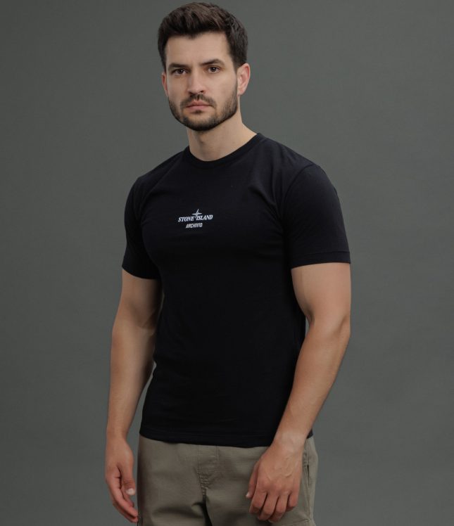 Чоловіча футболка STONE ISLAND ARCHIVIO LINO WATRO 152NS91 V0029, колір чорний | Ціна 11499 грн, фото 1
