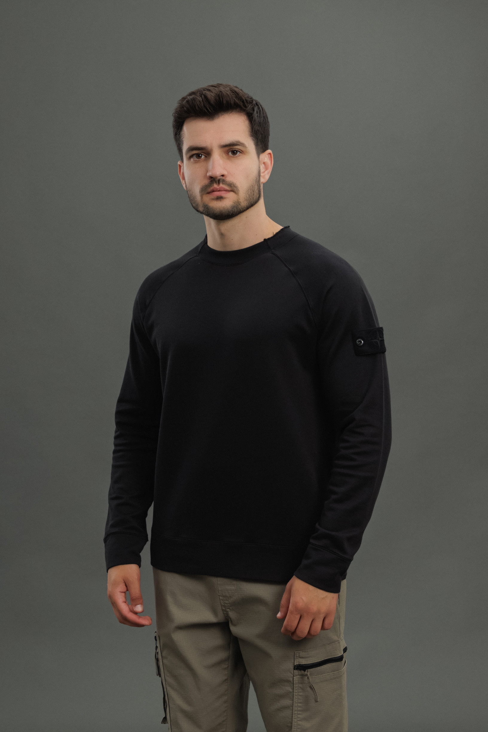 Чоловічий світшот STONE ISLAND 15654F3 V0029, колір чорний