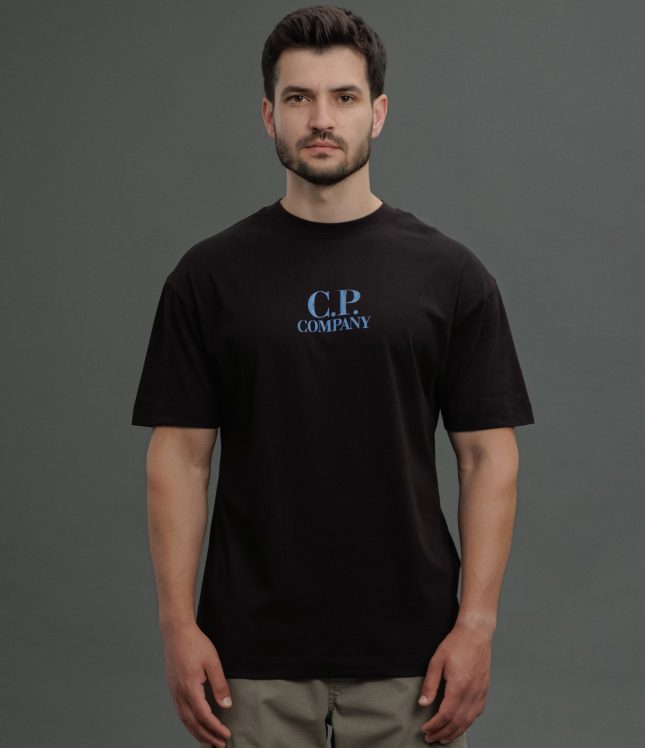 Чоловіча футболка C.P. COMPANY CMTS141A 005100W COL:999, колір чорний | Ціна 5999 грн, фото 2