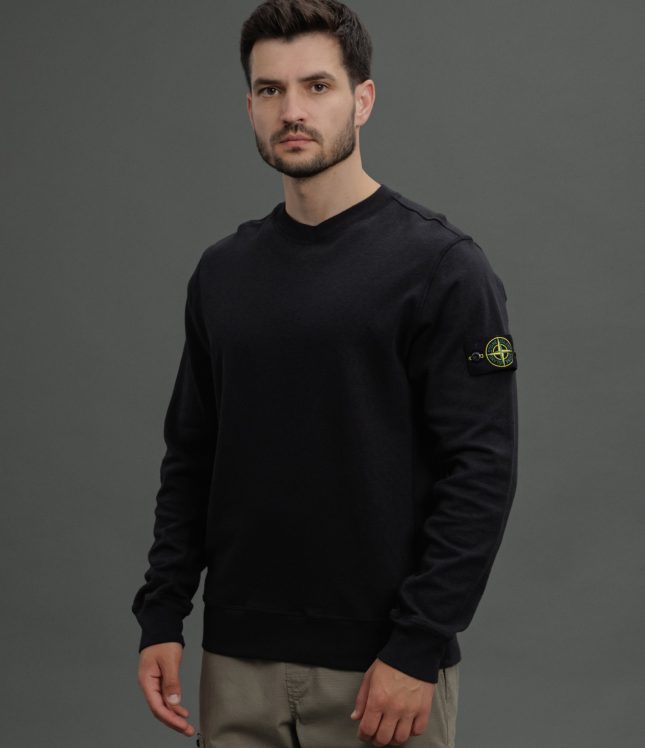 Чоловічий світшот STONE ISLAND 156100020-S0060 V0029, колір чорний | Ціна 12499 грн, фото 1