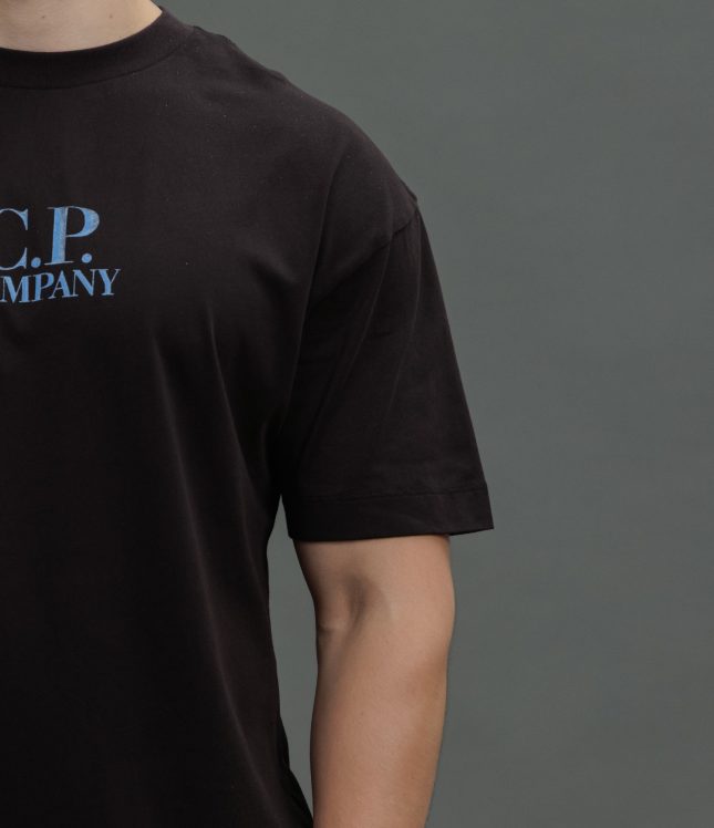 Чоловіча футболка C.P. COMPANY CMTS141A 005100W COL:999, колір чорний | Ціна 5999 грн, фото 4