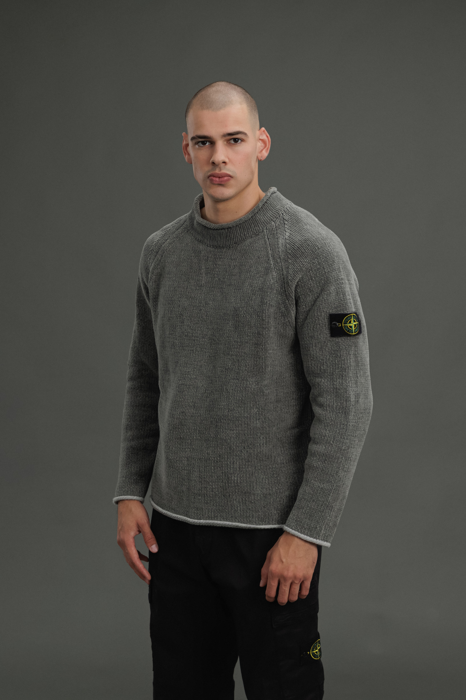 Чоловічий светр STONE ISLAND 15557A9 V0066, колір сірий