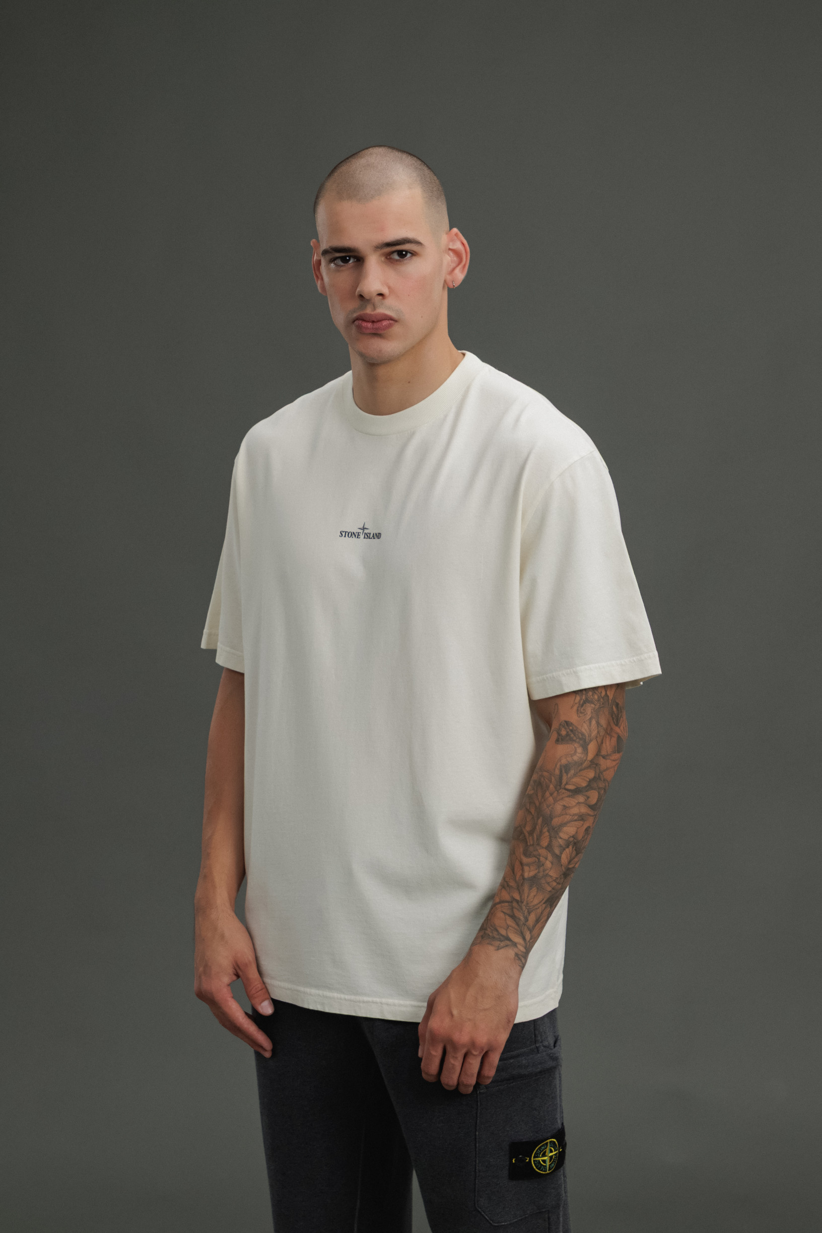 Чоловіча футболка STONE ISLAND 152100037-S0241 V0093, колір бежевий