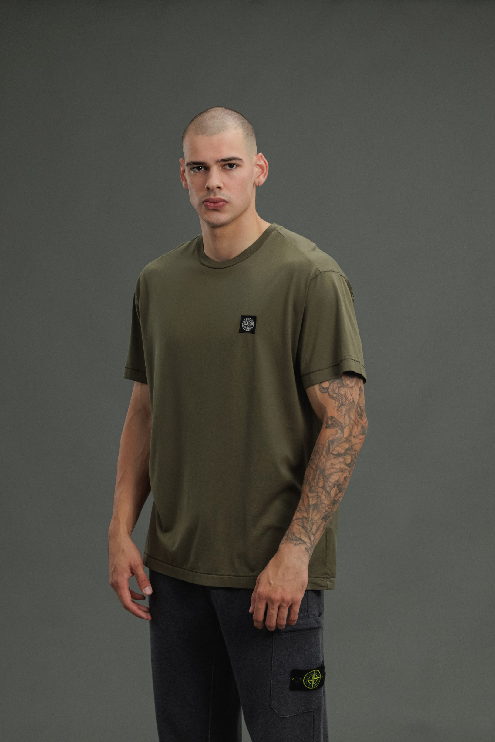 Чоловіча футболка STONE ISLAND 152100039-S0013 V0054, колір зелений