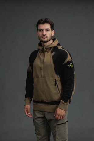 Чоловіче худі STONE ISLAND 15628T2 V0098, колір коричневий