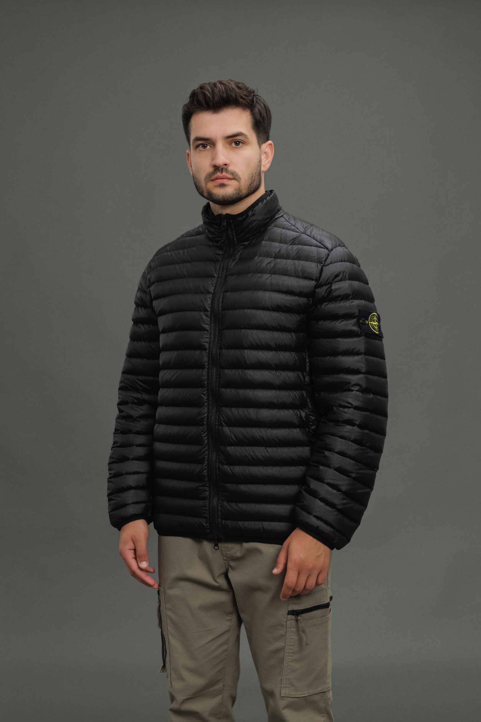 Чоловіча куртка STONE ISLAND LOOM WOVEN CHAMBERS R-NYLON DOWN-TC 1541524 V0029, колір чорний